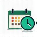 Calendar and clock representing class scheduling options
