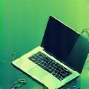 Laptop and headset for online learning