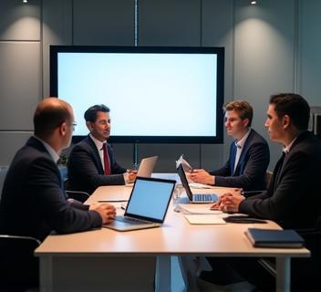 Business professionals in a language coaching session