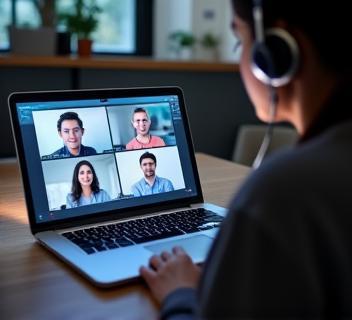 Online workshop in progress on video call